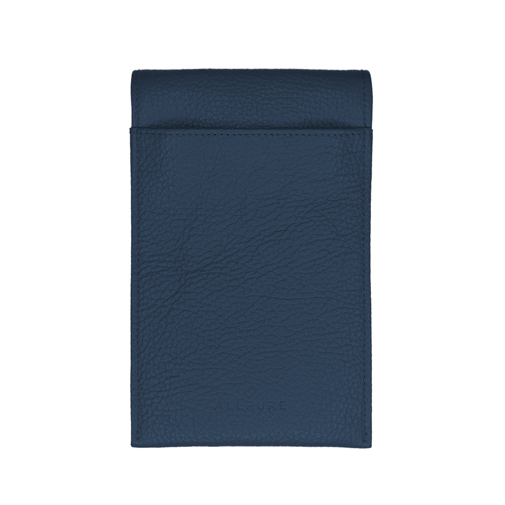 PurePrivacy FASHION Abschirmtasche in Navyblau - Italienisches Strukturleder