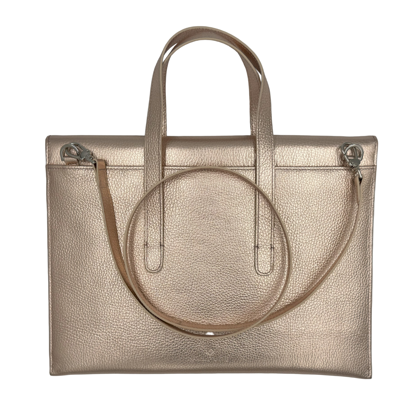 Fashion Laptoptasche 14,1" in Kupfergold mit Henkel und Schultergurt