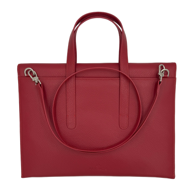 Fashion Laptoptasche 14,1" in Rot mit Henkel und Schultergurt