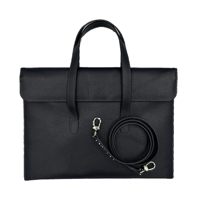 Fashion Laptoptasche 14,1" in Navy mit Henkel und Schultergurt